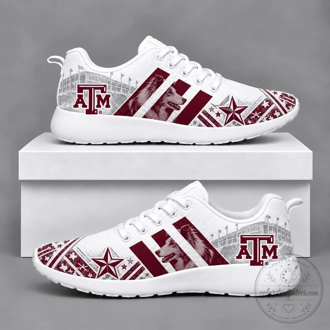 Texas A&M Aggies Mascot Kyle Field Running Shoes