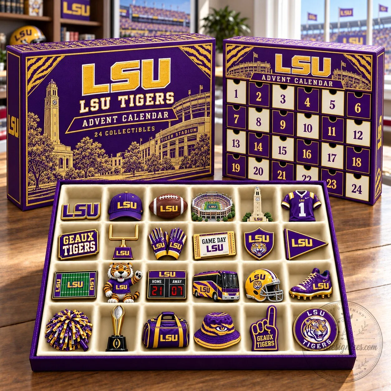 LSU Tigers Football Team Advent Calendar 24 Collectibles