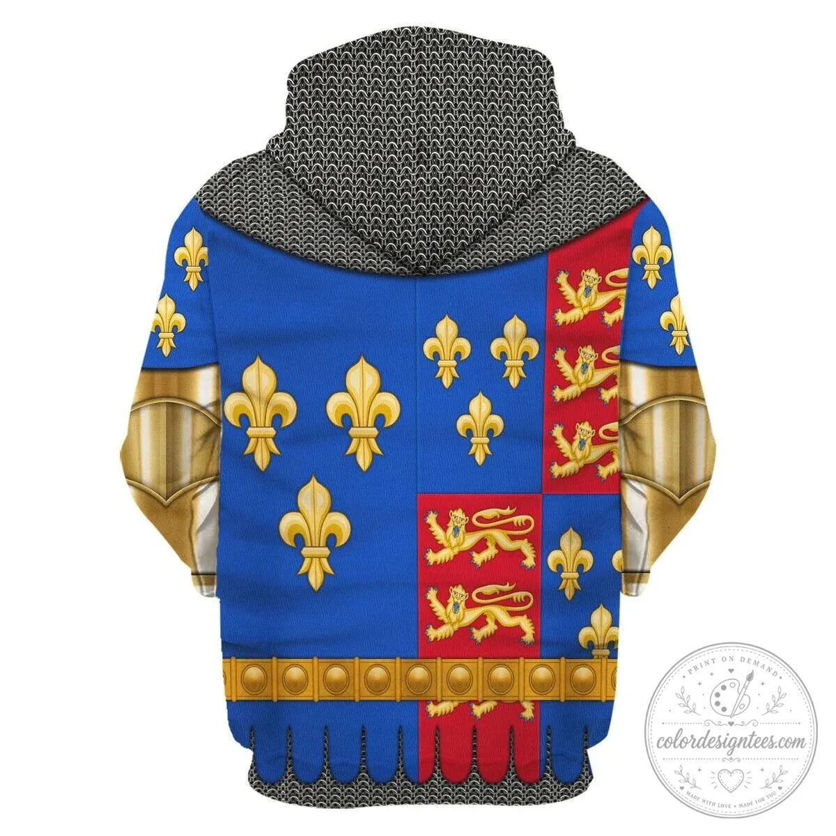Henry VI of England Royal Armor Medieval Knight Costume Hoodie and Pants Set 23 Henry VI of England Royal Armor Medieval Knight Costume Hoodie and Pants Set