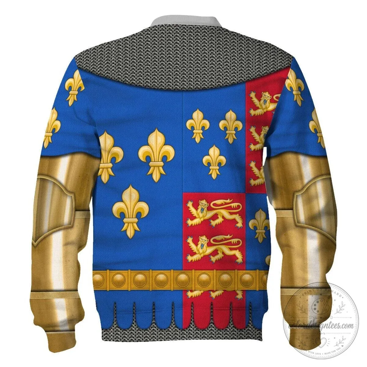 Henry VI of England Royal Armor Medieval Knight Costume Hoodie and Pants Set 24 Henry VI of England Royal Armor Medieval Knight Costume Hoodie and Pants Set