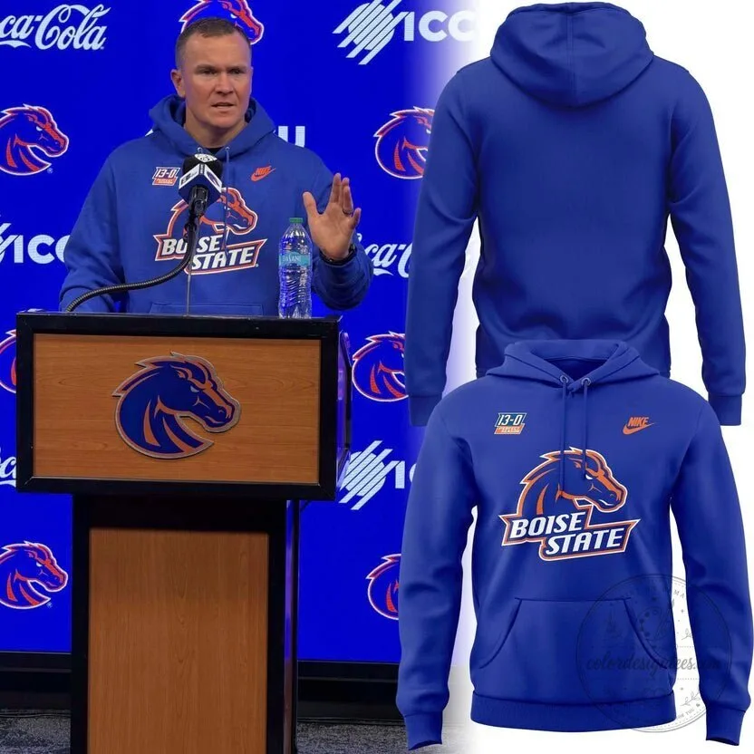 Boise State Broncos Spencer Danielson Blue Football Team Hoodie