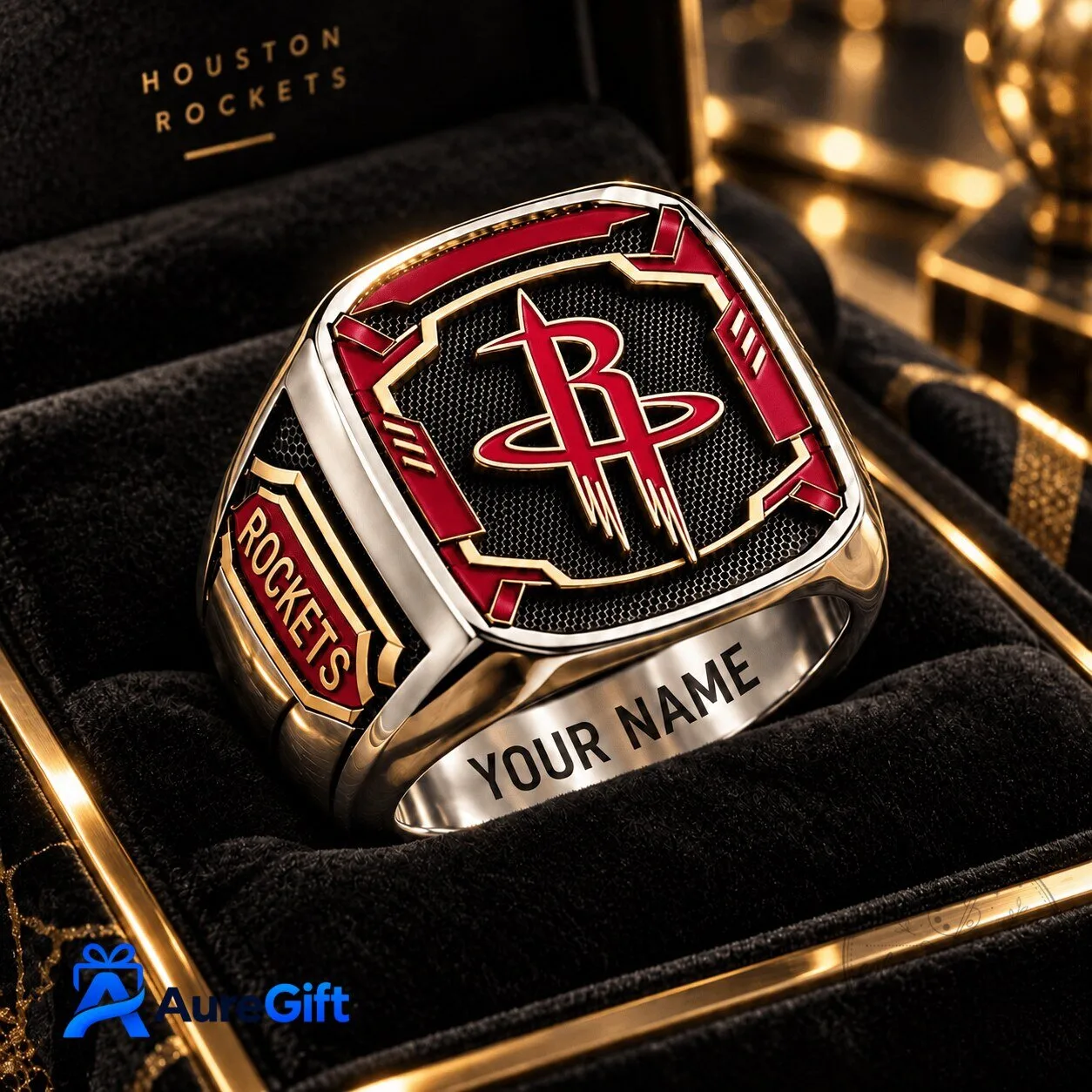 Houston Rockets National Basketball Association Personalized Championship Ring