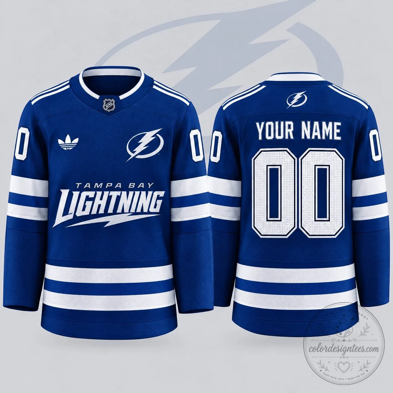 Tampa Bay Lightning Personalized Blue Hockey Jersey