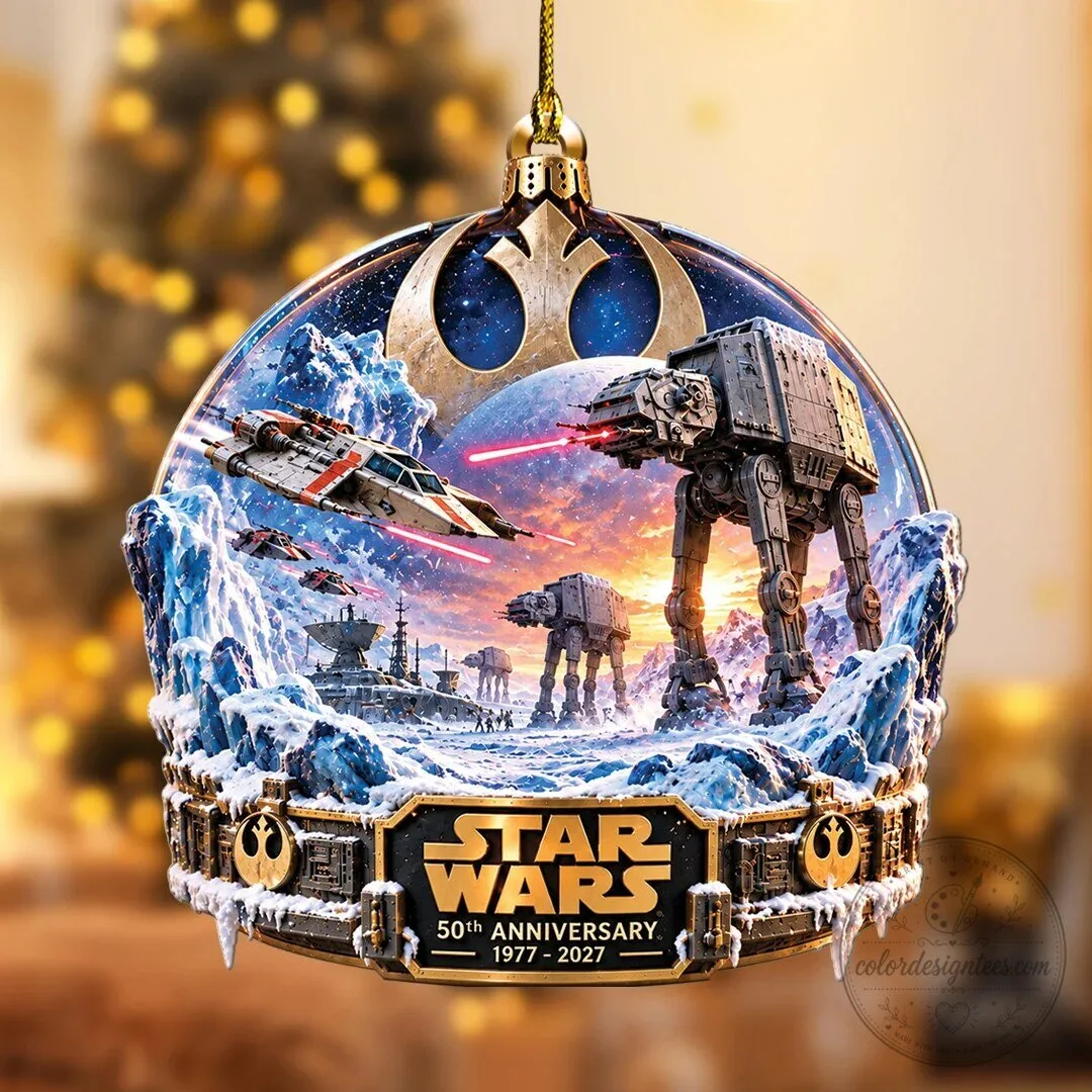 Star Wars 50th Anniversary Hoth Battle Scene Christmas Tree Ornament