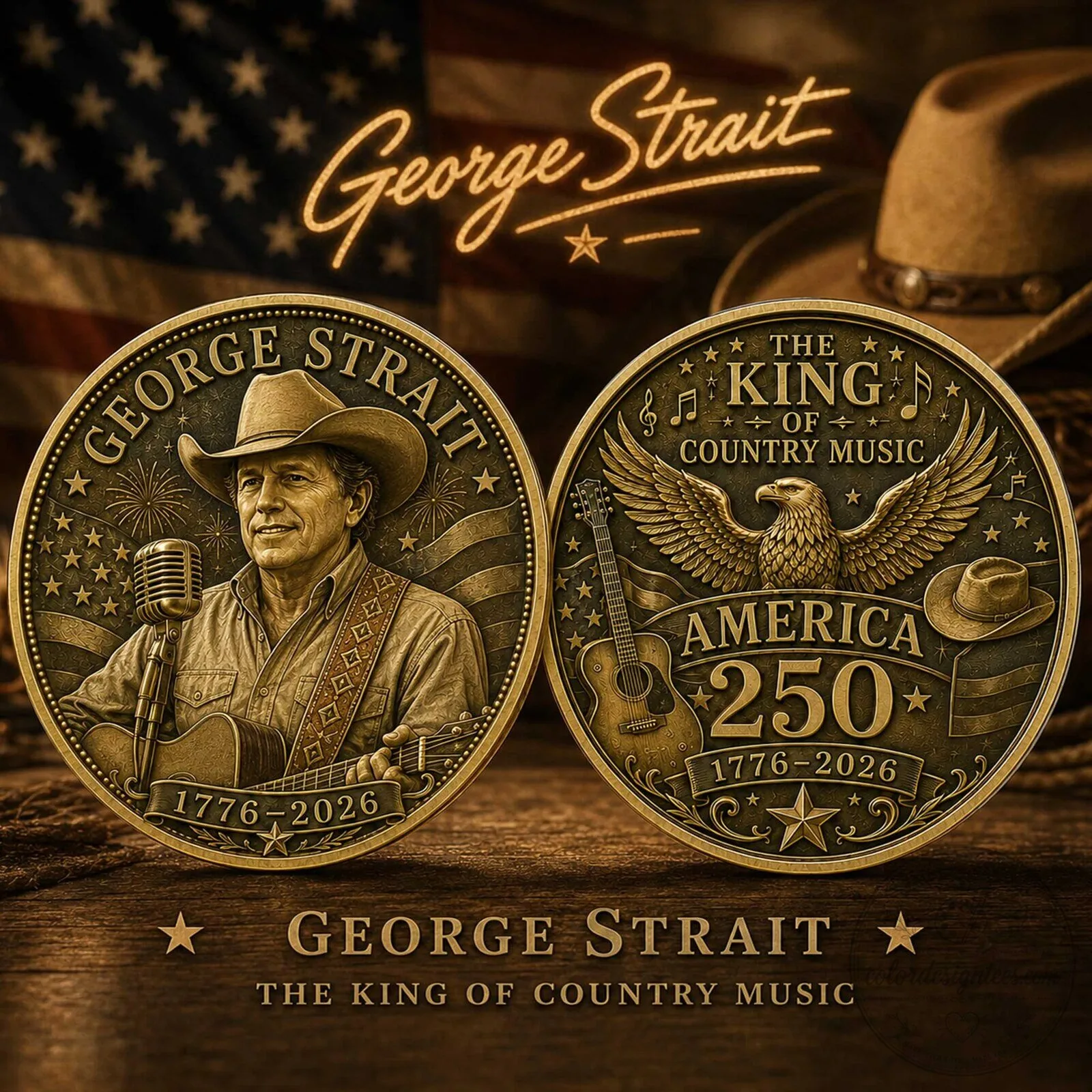 Commemorative Coin for America's 250th Anniversary - George Strait, King of Country Music