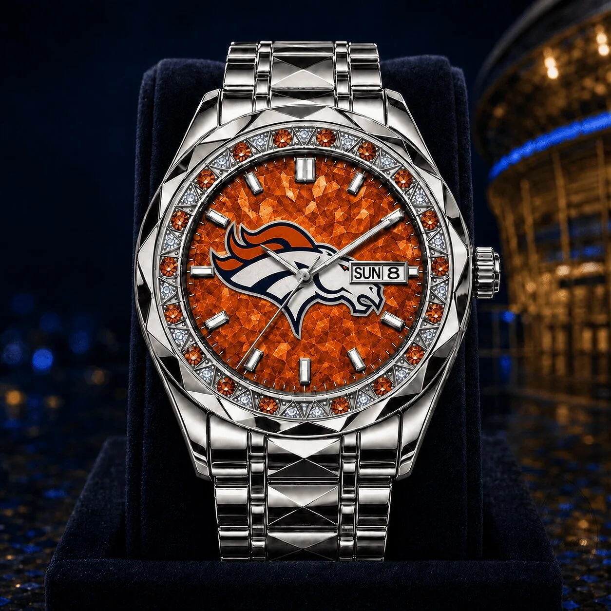 Denver Broncos National Football League Men's Stainless Steel Watch 1 Denver Broncos National Football League Men's Stainless Steel Watch