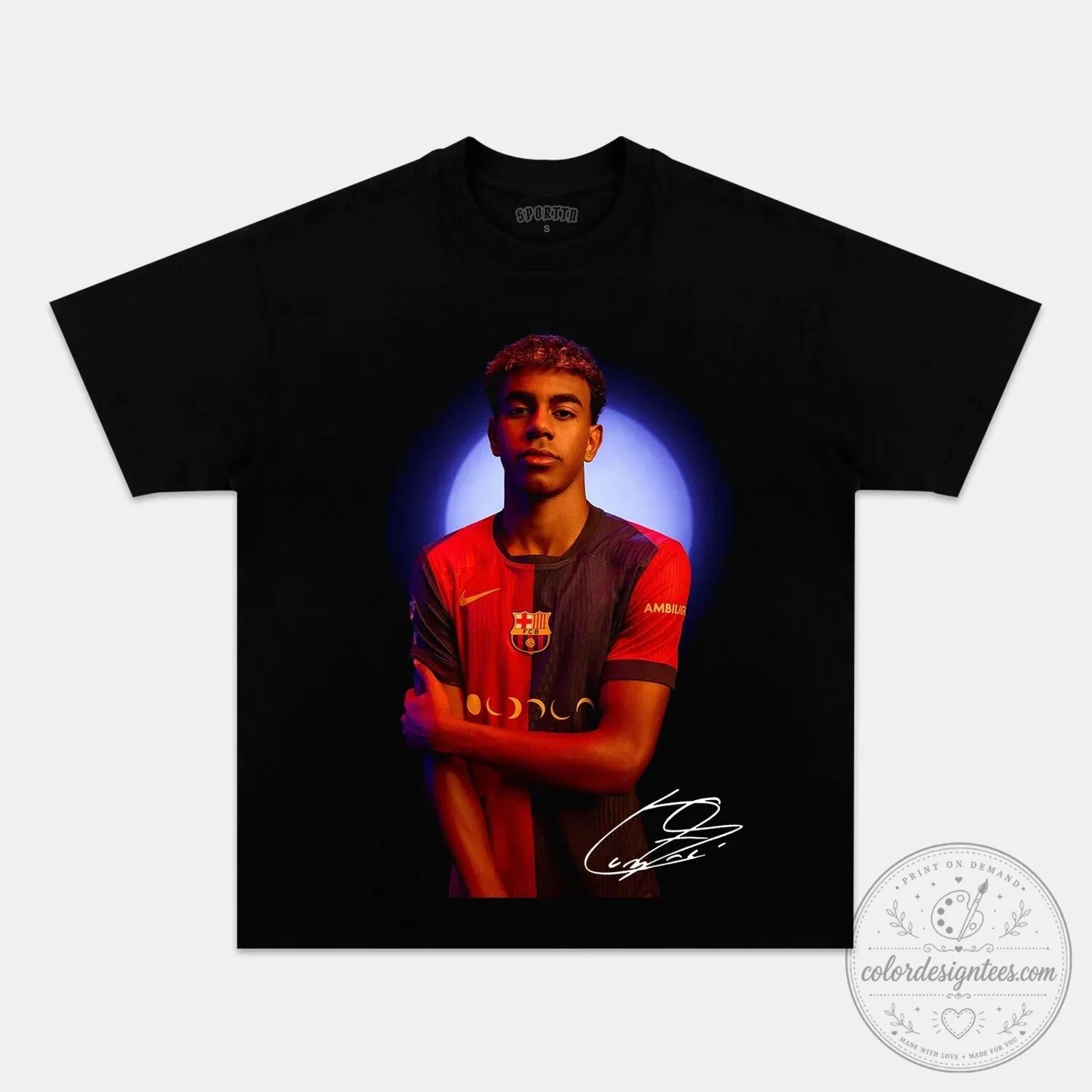Barcelona Football Club Player Graphic Tee featuring Lamine Yamal