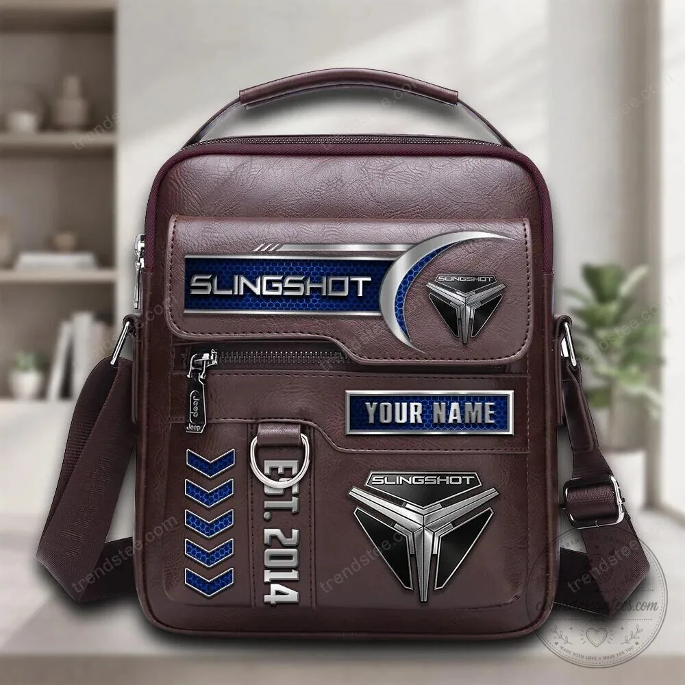 Polaris Slingshot Personalized Brown Leather Shoulder Bag