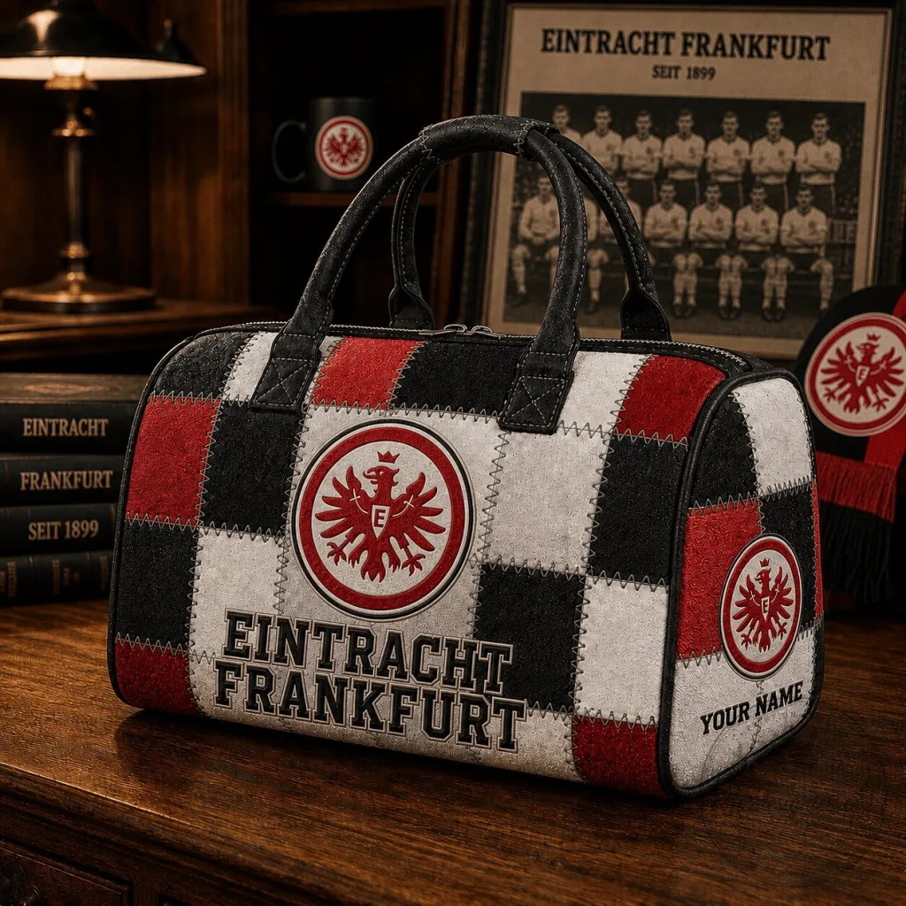 Eintracht Frankfurt Bundesliga Football Club Quilted Duffel Bag Eintracht Frankfurt Bundesliga Football Club Quilted Duffel Bag