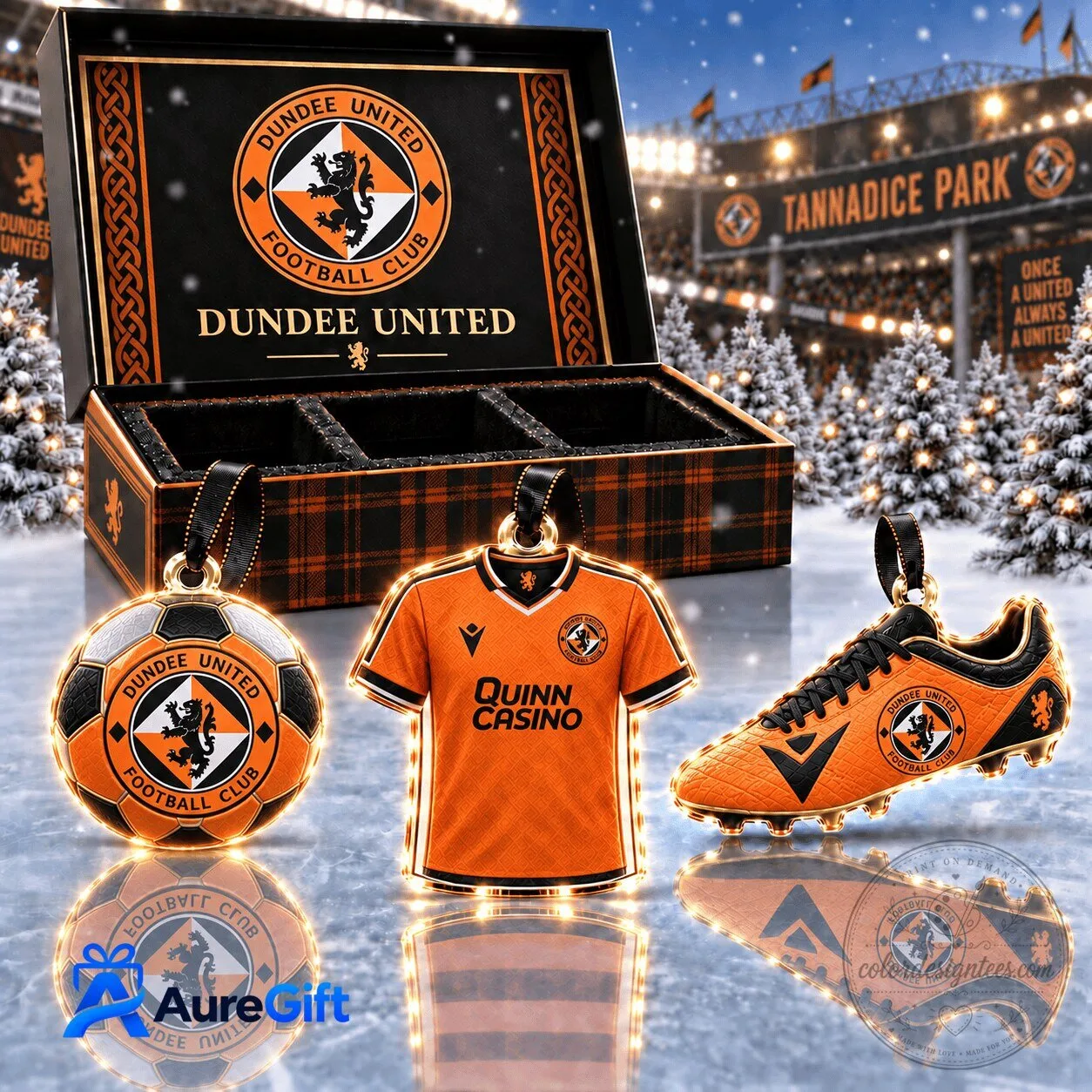 Dundee United Football Club Christmas Ornament Set