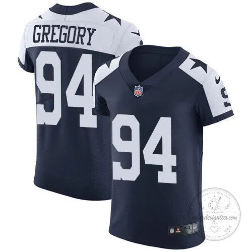 Dallas Cowboys Randy Gregory Number 94 Navy Blue Football Jersey