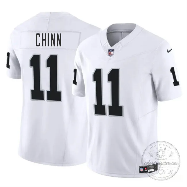 Las Vegas Raiders Jeremy Chinn Number 11 White Football Jersey