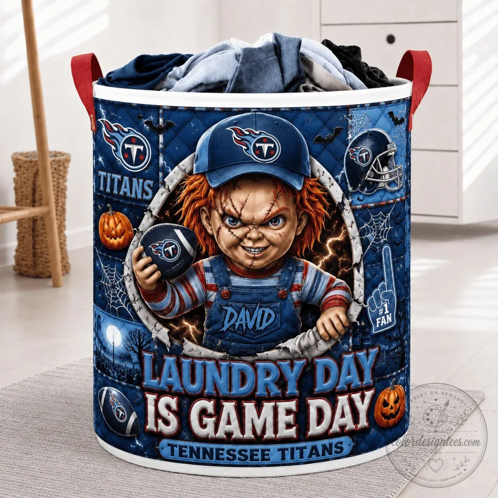 Tennessee Titans Chucky Laundry Day Is Game Day Personalized Laundry Basket Tennessee Titans Chucky Laundry Day Is Game Day Personalized Laundry Basket