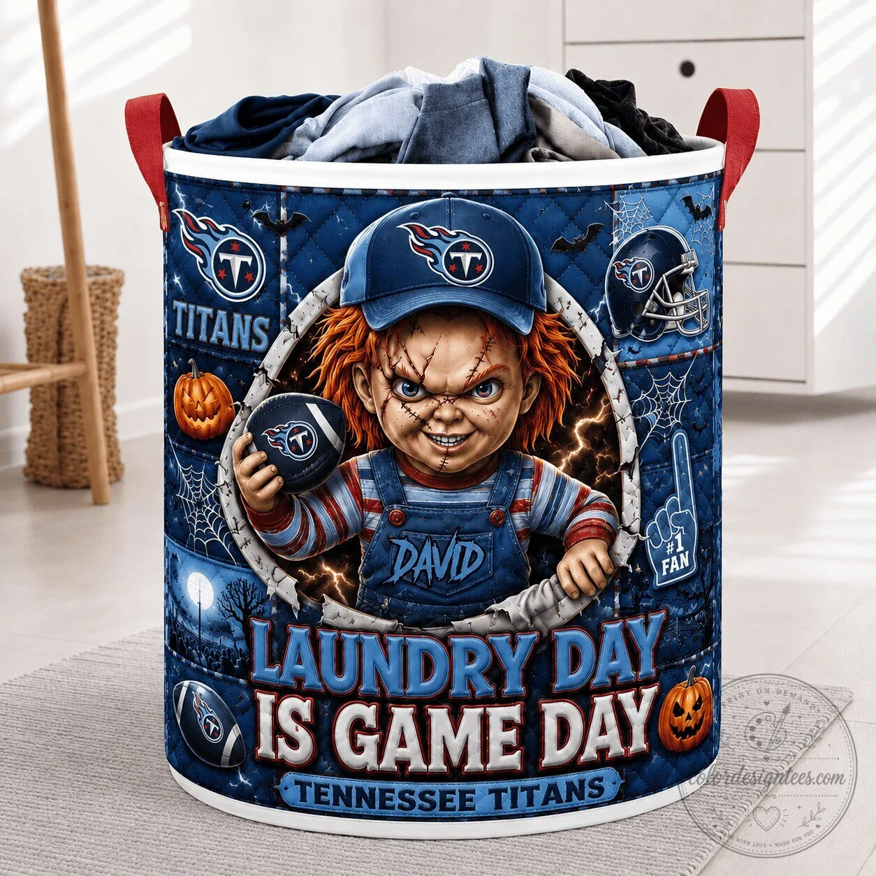 Tennessee Titans Chucky Laundry Day Is Game Day Personalized Laundry Basket 3 Tennessee Titans Chucky Laundry Day Is Game Day Personalized Laundry Basket