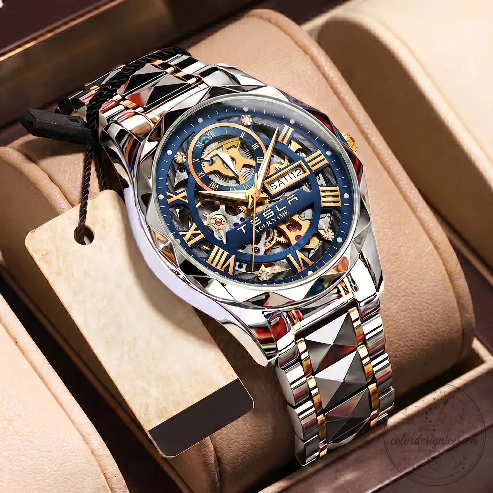 Tesla Elegant Fashion Design Automatic Movement Mechanical Watch