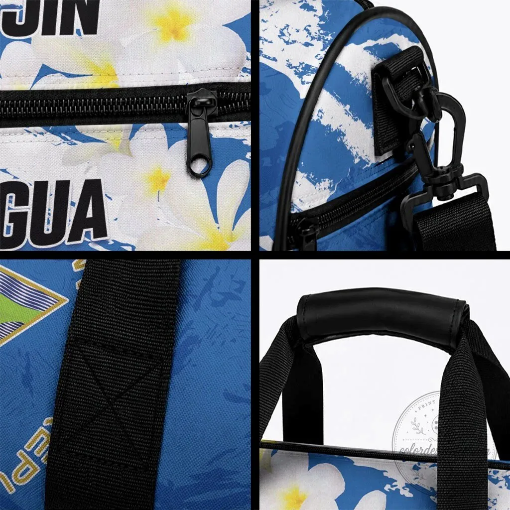 Nicaragua Sacuanjoche Flower Flag Independence Day Duffle Bag 10 Nicaragua Sacuanjoche Flower Flag Independence Day Duffle Bag