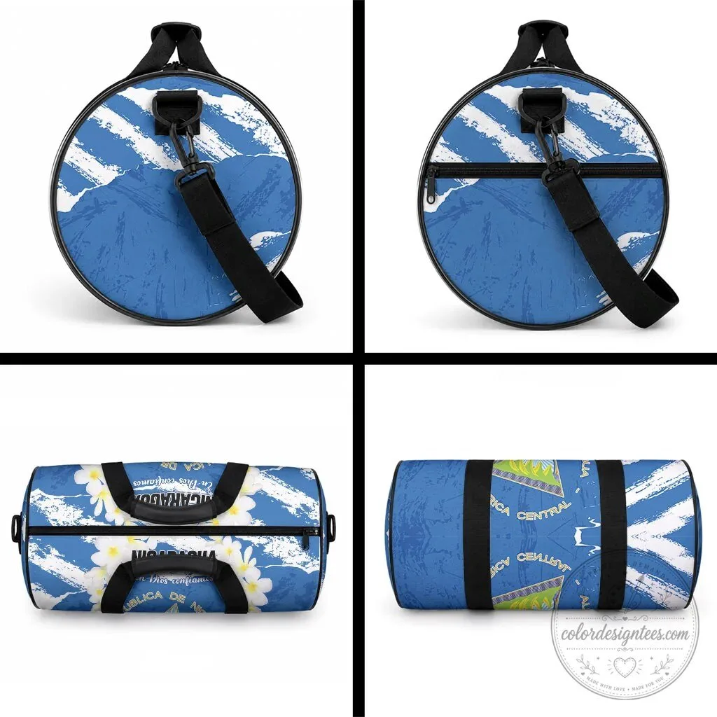Nicaragua Sacuanjoche Flower Flag Independence Day Duffle Bag 11 Nicaragua Sacuanjoche Flower Flag Independence Day Duffle Bag