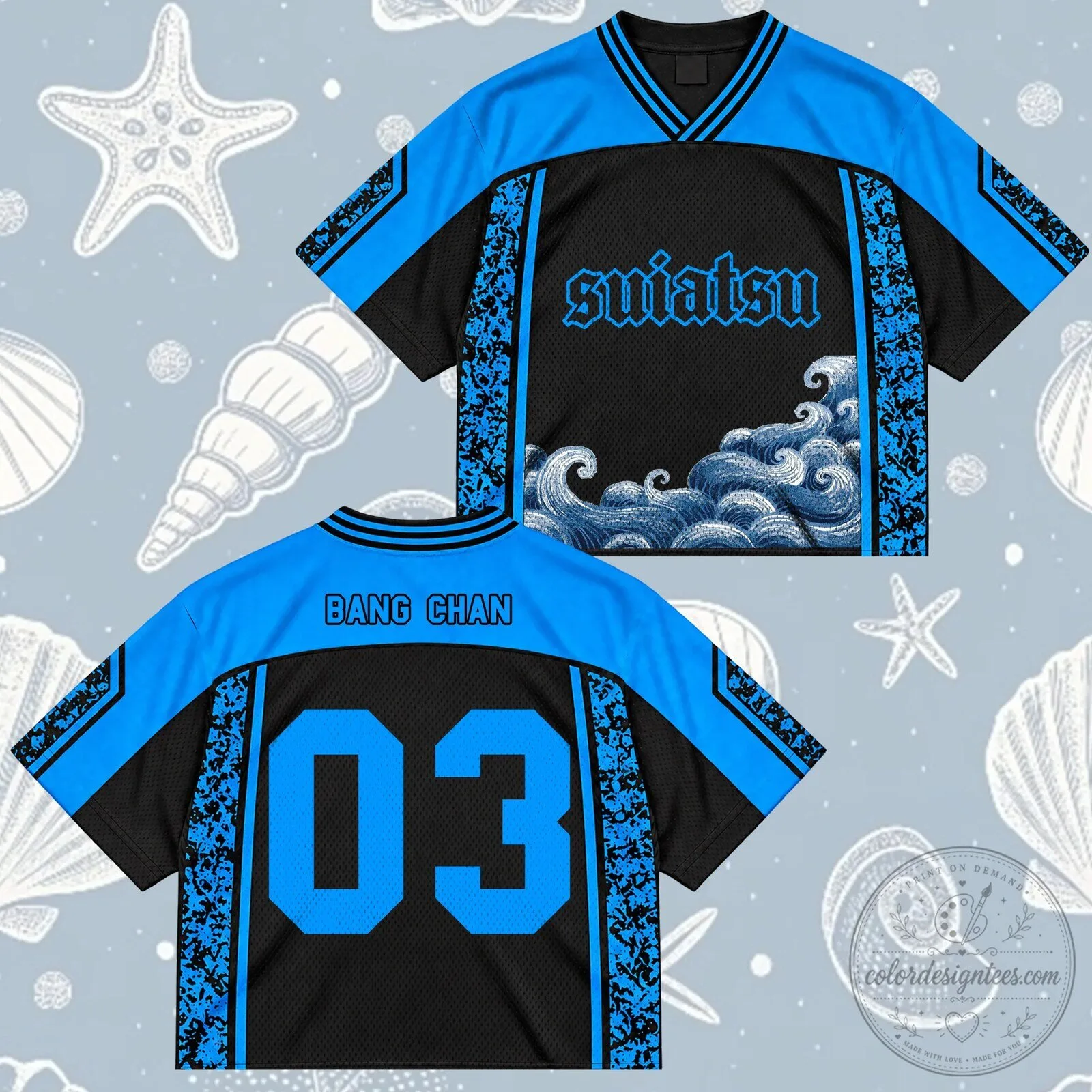 Stray Kids Bang Chan Deep Ocean Suiatsu Mesh Jersey